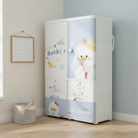 Large Capacity Baby Clothes Armoire Long-Lasting Kids Wardrobe Closet Heavy Duty Children's Clothes Organizer Formaldehyde-Safe for Babies, Toddlers, Nursery, Playroom, Bedroom