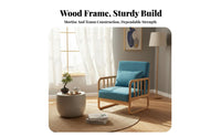 Japanese design Wooden Frame Sofa Minimalist Design Upholstered Two-Seater Available in Multiple Sizes Living Room Seating Thick Cushions for Apartment Dwellers, Cafe Owners, Homeowners, Bstraight from the packagingique, Reception Area, Bedroom, Entryway