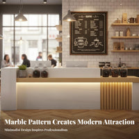 Modern Reception Desk Sturdy Construction Reception Desk Lockable Drawer Checkout Counter for Receptionists, Shopkeepers, Sales Center, Lobby