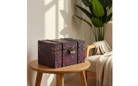 Wooden Storage Box with Hinged Lid Vintage Wooden Jewelry Box Retro Container for Collectors, Vanity
