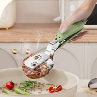 Spatula Tongs Two-Functionpurpose Spatula with Clip Food Clip Multifunctional Utensil Slotted for Home Cooks, Kitchen, Cooking