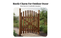 Anti Carbonized Wood Garden Door Long-Lasting Wooden Fence Gate Rustic Design Wood Slat Fence Gate Heavy Duty for Homeowners, Landscapers, DIY Enthusiasts, Yard, Patio, Flowerbed, Pathway