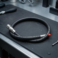 Black Low-Pressure Inflator Hose Rubber Buoyancy Compensator Inflator Hose Flexible Dive Gear Silver Fittings