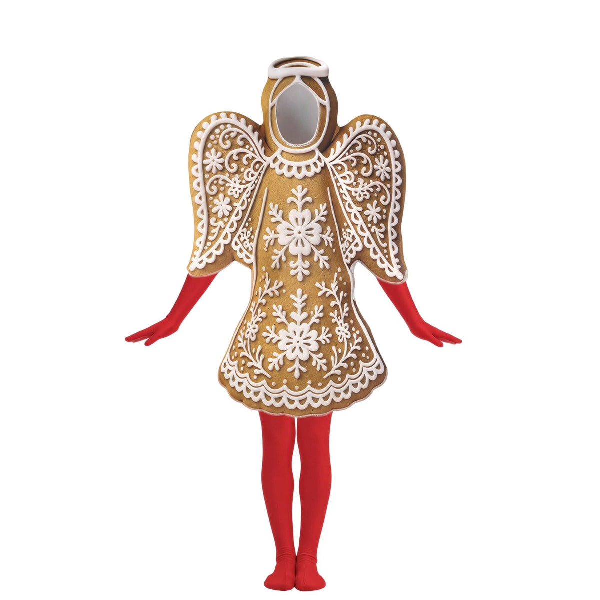Gingerbread Angel Costume Festive Gingerbread Costume with Appendages Enjoyable Attire for Entertainers, Holiday Photos