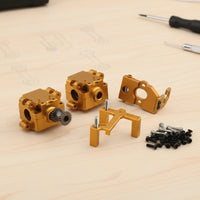 RC Car Set 1:28 Scale RC Car Parts Gearbox with Motor Mount Metal for Hobbyists, Builders