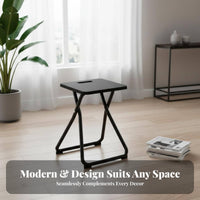 Foldable Stool with Handle Waterproof Foldable Footstool Easy Storage Portable Seat Space-Saving for Campers, commuters, Outdoors, Home, Camping, Fishing
