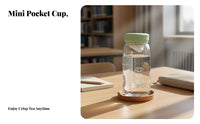 Mini Water Bottle High Temperature Resistant Small Tea Infuser Bottle Clear Measurement Markings Portable Cup for School, Daily Use, on the Go