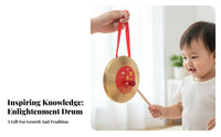 Child-Sized Small Golden Gong with Mallet Traditional Design Miniature Gong with Mallet Easy to Play Musical Toy Educational for young children, Beginners, inaugural Birthday event, Playroom, Festivals, Parties