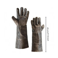 Top-Grain Livestock Handling Gloves Double-Layer Long Sleeve Gauntlet Gloves Thickened Hand Protection Extended Cuff