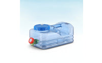 Water Container with Faucet Translucent Water Storage Bucket Compact for Campers, Journeyers
