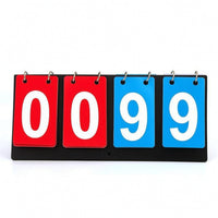 Flip Scoreboard with Number Cards Foldable Flip Scoreboard Manual Score Keeper Portable Tabletop Score Flipper Compact