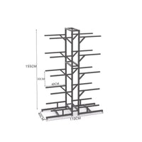 Space-Saving Balance Ball Storage Rack Large Capacity Half Balance Ball Storage Rack Sturdy Metal Frame Multi-Tier Equipment Stand Heavy-Duty for Mind-Body Studio Owners, Personal Trainers, Fitness Center