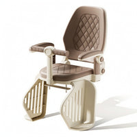 Cycle Child Seat with Reclining Backrest High-Back Rear Child Bike Seat Padded Adjustable for Toddlers, Family Rides