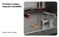 DIN7603 Copper Gasket Secure Closure Copper Closure Ing Washer Metric Closure Ing Compressible Washer Kit Leak-Resistant Oil