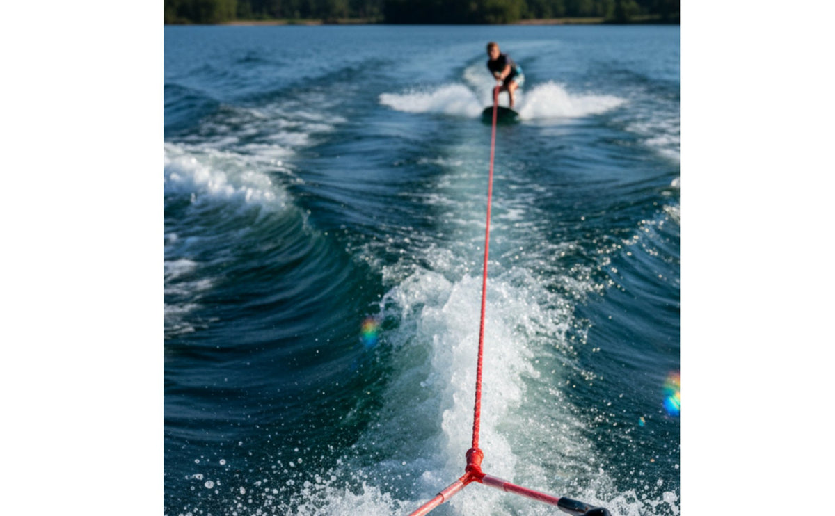 Wakesurf Rope Heavy Duty Wakeboard Rope with Handle High Break Strength Wakeboard Tow Line for Wakeboarding, Kneeboarding, Boating