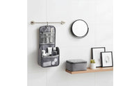 Hanging Toiletry Bag Multiple Compartments Hanging Cosmetic Case Reinforced Carry Grip Travel Makeup Organizer for Women, Journeyers, Washroom