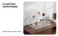 3 Tier Acrylic Display Stand Space-Saving Tiered Acrylic Stand Clear Figurine Display Shelf Easy to Assemble Clear Tiered Shelf