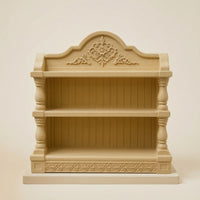 Miniature Display Shelf Vintage Dollhouse Display Shelf Classic Miniature Bookcase for Hobbyists