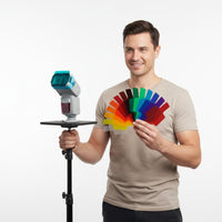 24 Pieces Creative Lighting Effects Strobe Light Color Gels High Temperature Resistant Speedlight Color Filter Kit Universal Fit Photography Equipment for Photographers
