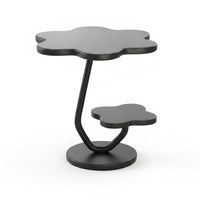 Flower Shaped Side Table Round Base Flower-Shaped Side Table Space Saving for Bedroom