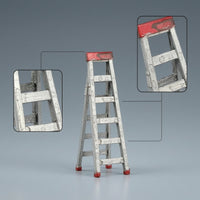 Miniature Step Ladder Realistic Miniature Ladder with Steps Authentic Diorama Prop for Hobbyists, Collectors, Micro Landscape