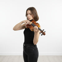 Handmade Craftsmanship Natural Finish Violin Good Sound Quality Solid Wood Violin Hand Carved Quiet Practice for Beginners