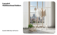 InstallationTool-no-assembly Foldable Clothes Airer Floor-Standing foldable X-Frame Rack space-efficient Storage Garment Stand Space-Saving for Apartment Dwellers, Homeowners, Families, Balcony, Indoors, Small Spaces, out of the packagingdoors