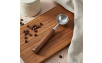 Walnut Handle Coffee Spoon Long Handle Coffee Bean Spoon for Cafe, Office Pantry