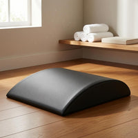 PU Curved Incline Ab Mat Stitched Edges Abdominal Exercise Mat Leather-Like Sit up Pad Glossy