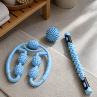 Leg Muscle Roller Massager for Relaxation and Shaping, 3-Piece Set