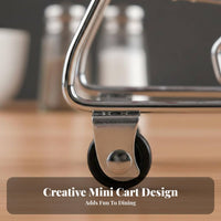 Mini Shopping Cart Food Holder Creative Design French Fry Serving Trolley Decorative French Fry Serving Basket for Hotels, Parties, Home Entertaining