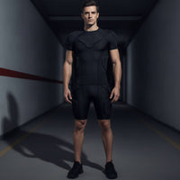 Padded Shirt with EVA Padding Snug Compression Shirt with Back Pads Apparel for Football Athletes, Athletes