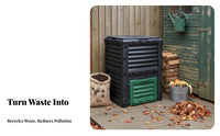 Outdoor Compost Bin Large Capacity Garden Waste Composter 300L Compost Container for Gardeners, Homeowners, Yard, Backyard