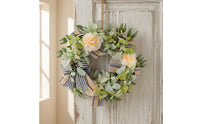 Peony Wreath Full Wreath with Bow Countryside Aesthetic Decor for Homeowners, Window