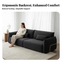 cylindrical frame Frame Settee Modernist Design 3-Seater Couch Retro ModernRetro Modern-Retro Modern-twentieth-century Modern Living Room Sofa for Apartment Dwellers, Homeowners, Lounge Area