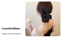 Large Ribbon Jaw Fastener Elegant Design Large Textile Ribbon Jaw Fastener Stylish Accessory Strong Hold Lightweight for Women