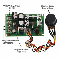 Adjustable Speed DC Motor Controller, 60V DC Motor Speed Regulator, DC 6-60V 12V 24V, DIY Projects Motor Speed, Motor Governor Variable Speed Drive