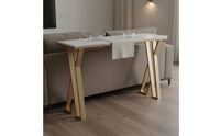 Nordic Design Marble Top Bar Table Minimalist Design Gold Leg High Table Space-Saving Home Furniture for Balcony