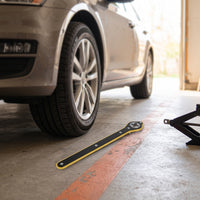 Jack Wrench with Cross Socket Flat-Handle Cross-Shaped Car Jack Wrench Tool Thick Steel Heavy-Duty for Drivers