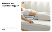 Breathable Waist Support Sleeping Cushion Formaldehyde-Safe Latex Pillow Adjustable Height for Side Sleepers, Seniors, Bed, Home, Car