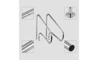 Pool Handrail 304 Stainless Steel Pool Handrail with Mounting Ends Easy to Install for Homeowners