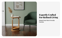 Light Luxury Feel Round Side Table Vintage design Round Tripod Table Mid-20th Centuryera Modern Design Nightstand space-efficient Size for Apartment Dwellers, Homeowners, Students, Bedroom, Small Spaces, Living Room, perusing corner