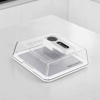 Rechargeable Defrosting Tray with Cover Quick Thaw Rapid Thawing Plate with Dome Easy to Clean Defroster Aluminum for Home Cooks, Meal Prep, Kitchen Countertop