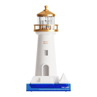 Lighthouse Night Light Tabletop Lighthouse Lamp Night Light with Sailor Figurine Ambient Sculptural for Bedroom, Bedside Table