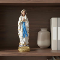 Gift Idea Clasped Hands Figurine Resin Material Praying Woman Statue Decorative Display Religious Statue Collectible