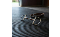 D-Shaped Bit with Copper Rollers Gentle Pressure Copper Roller Horse Bit Responsive Connection Animal Tack for Equestrians