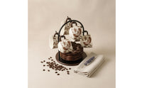 Coffee Cup and Saucer Set Flower-Shaped Cup and Saucer Set Porcelain Finish Ceramic Coffee Cups