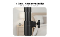 No-Drill Installation Video Display Tripod Stand 360° Swivel Video Display Stand with Tray Tool-Effortless Assembly Multifunctional Device Tray Portable for Bedroom, Home Theater, Living Room