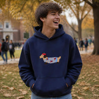 Dachshund Print Hoodie for Men and Women, Loose Fit, Autumn/Winter
