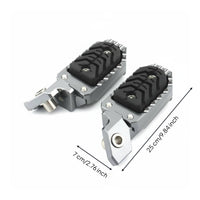 Adjustable Motorcyclist Footpegs Widened Surface Wide Motorcycle Foot Rests Anti-Slip Footpeg Set for off-Pavement